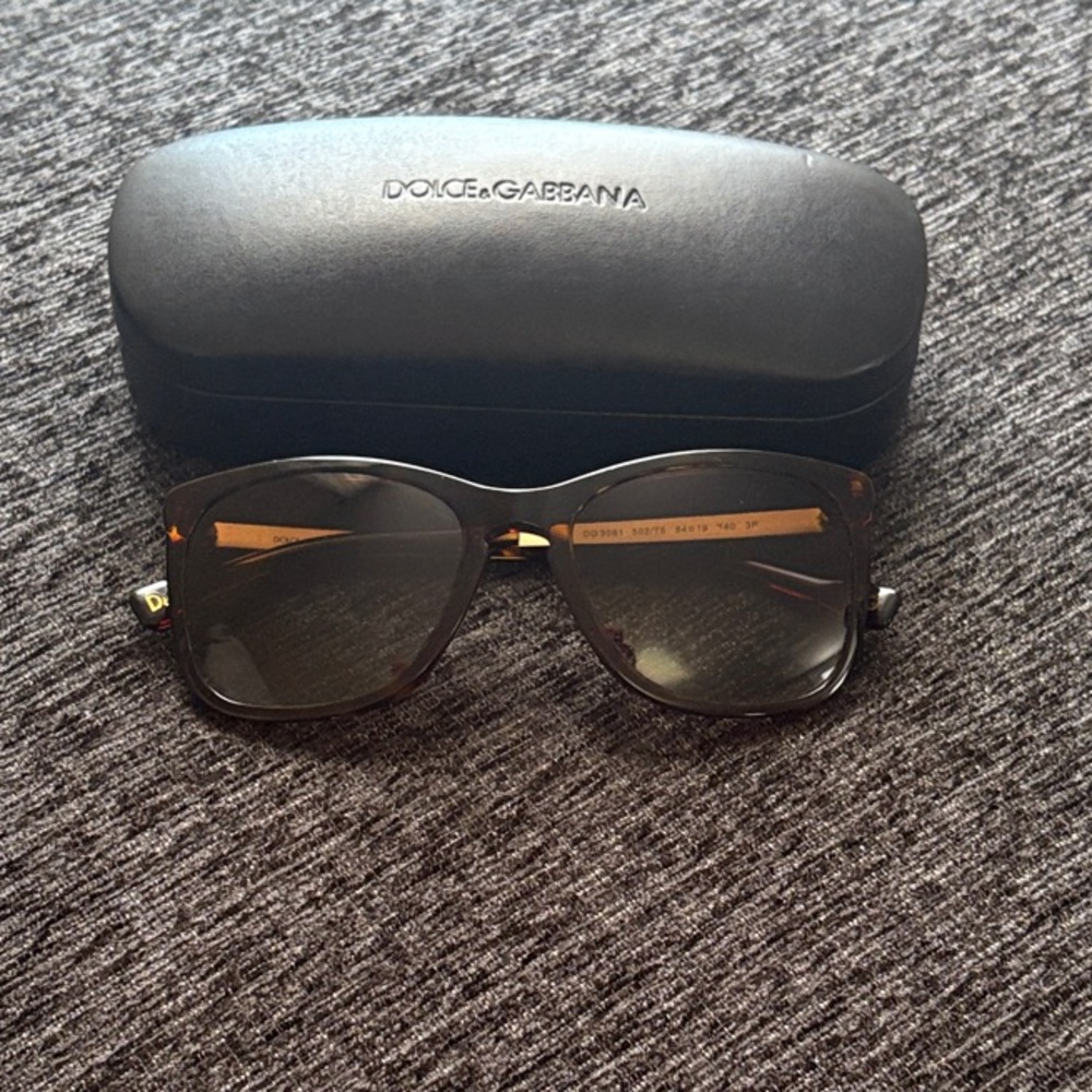 Dolce & Gabbana Tortoise Shell Sunglasses with Black Case